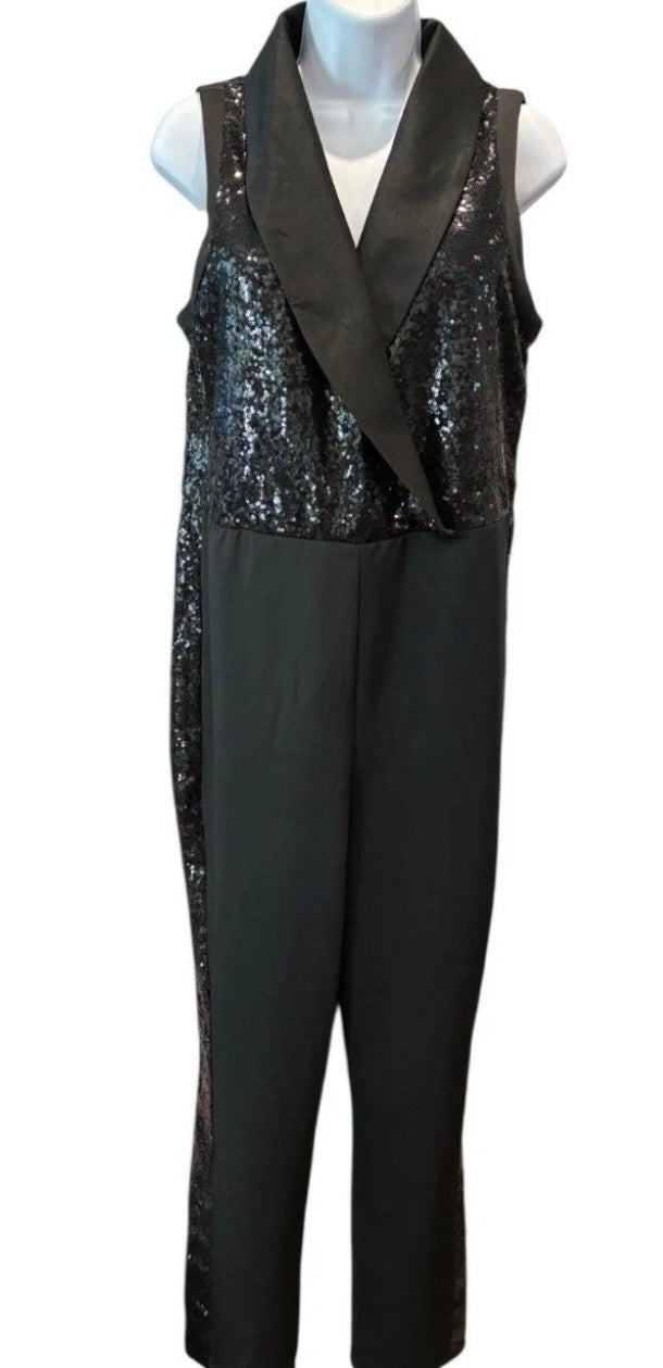 Tuxedo jumpsuit size Large